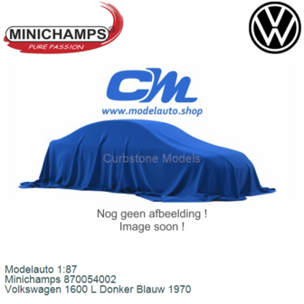 Modelauto 1:87 | Minichamps 870054002 | Volkswagen 1600 L Donker Blauw 1970
