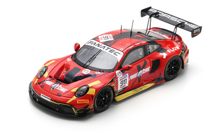 Modelauto 1:43 | Spark SB819 | Porsche 911 GT3 R | Pure Rxcing 2024 #911 - K.Bachler - J.Sturm - A.Malykhin