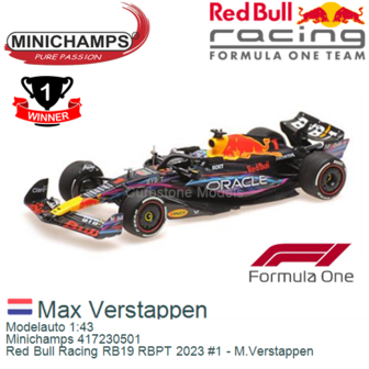 Modelauto 1:43 | Minichamps 417230501 | Red Bull Racing RB19 RBPT 2023 #1 - M.Verstappen