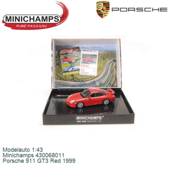 Modelauto 1:43 | Minichamps 430068011 | Porsche 911 GT3 Red 1999