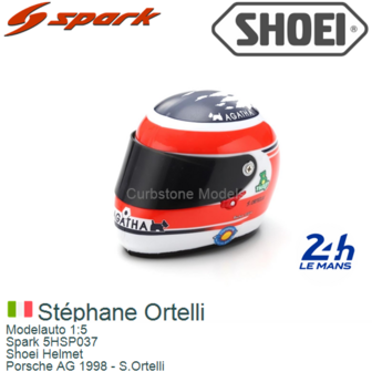Modelauto 1:5 | Spark 5HSP037 | Shoei Helmet | Porsche AG 1998 - S.Ortelli