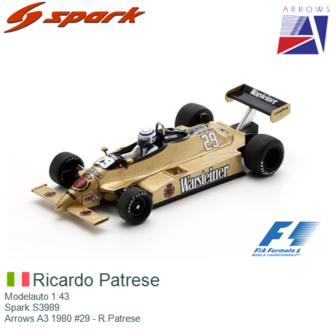 Modelauto 1:43 | Spark S3989 | Arrows A3 1980 #29 - R.Patrese