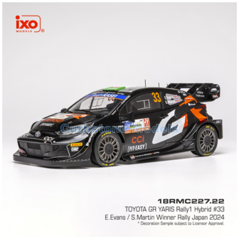 Modelauto 1:18 | IXO-Models 18RMC227.22 | Toyota Gazoo Racing GR Yaris Rally1 Hybrid 2024 #33 - E.Evans - S.Martin