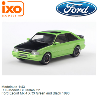 Modelauto 1:43 | IXO-Models CLC584N.22 | Ford Escort Mk.4 XR3 Green and Black 1990