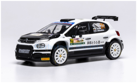Modelauto 1:43 | IXO-Models RAM970.22 | Citro&euml;n C3 Rally2 2024 #21 - N.Gryazin - K.Aleksandrov