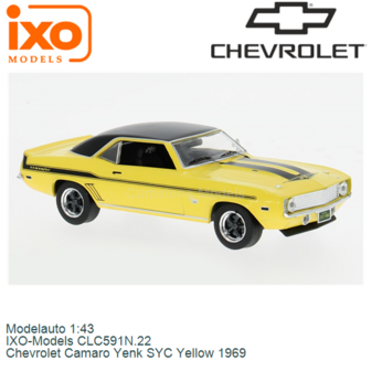 Modelauto 1:43 | IXO-Models CLC591N.22 | Chevrolet Camaro Yenk SYC Yellow 1969