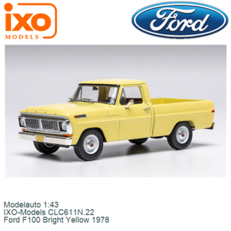 Modelauto 1:43 | IXO-Models CLC611N.22 | Ford F100 Bright Yellow 1978