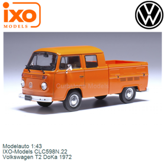 Modelauto 1:43 | IXO-Models CLC598N.22 | Volkswagen T2 DoKa 1972