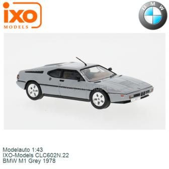 Modelauto 1:43 | IXO-Models CLC602N.22 | BMW M1 Grey 1978