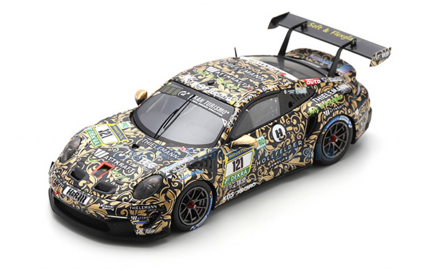 Modelauto 1:43 | Spark SG955 | Porsche 911 GT3 Cup (992) | KKr&auml;mer Racing 2024 #121 - M.di Martino - C.Br&uuml;ck - F.Leib  - 