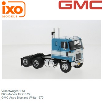 Vrachtwagen 1:43 | IXO-Models TR213.22 | GMC Astro Blue and White 1970
