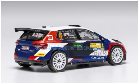 Modelauto 1:43 | IXO-Models RAM950.22 | Skoda Fabia Rally2 Baumschlager Rallye &amp; Racing Team 2024 #4 - J.Wagner - H.Ostlender 
