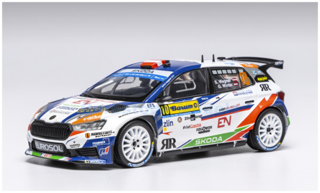 Modelauto 1:43 | IXO-Models RAM949.22 | Skoda Fabia RS Rally2 | Eurosol Racing Team Hungary 2023 #10 - S.Wagner - G.Winter