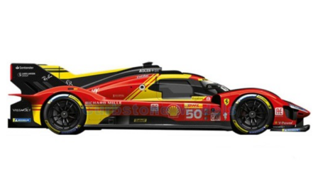 Modelauto 1:18 | Bburago 18-16312 | Scuderia Ferrari AF-Corse 499P Hypercar 2024 #50 - N.Nielsen - M.Molina - A.Fuoco