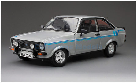Modelauto 1:18 | Sunstar 4637R | Ford Escort Harrier Zilver Metallic and Blue 1980