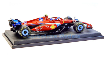 Modelauto 1:18 | Bburago 18-16815SMi | Scuderia Ferrari SF-24 2024 #55 - C.Sainz