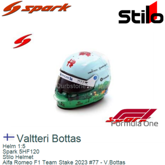 Helm 1:5 | Spark 5HF120 | Stilo Helmet | Alfa Romeo F1 Team Stake 2023 #77 - V.Bottas
