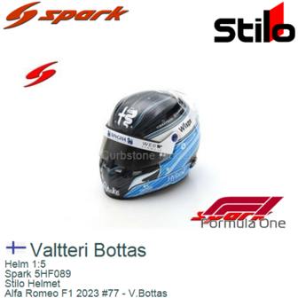 Helm 1:5 | Spark 5HF089 | Stilo Helmet | Alfa Romeo F1 2023 #77 - V.Bottas