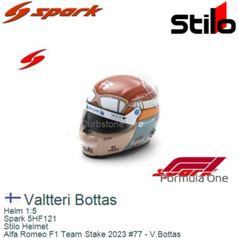 Helm 1:5 | Spark 5HF121 | Stilo Helmet | Alfa Romeo F1 Team Stake 2023 #77 - V.Bottas