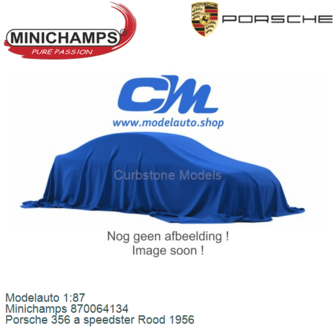 Modelauto 1:87 | Minichamps 870064134 | Porsche 356 a speedster Rood 1956