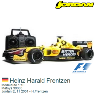 Modelauto 1:10 | Matoys 30063 | Jordan EJ11 2001 - H.Frentzen