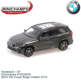 Modelauto 1:87 | Minichamps 870029200 | BMW M8 Coupe Beige metallic 2019
