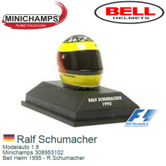 Modelauto 1:8 | Minichamps 308953102 | Bell Helm 1995 - R.Schumacher