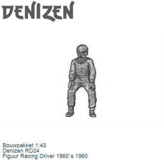 Bouwpakket 1:43 | Denizen RD24 | Figuur Racing Driver 1960`s 1960