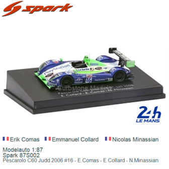 Modelauto 1:87 | Spark 87S002 | Pescarolo C60 Judd 2006 #16 - E.Comas - E.Collard - N.Minassian