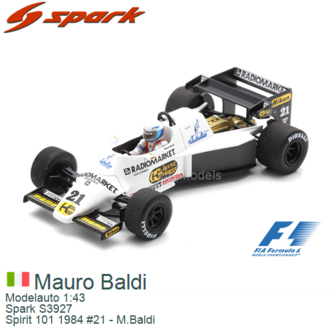 Modelauto 1:43 | Spark S3927 | Spirit 101 1984 #21 - M.Baldi
