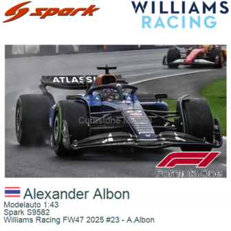 Modelauto 1:43 | Spark S9582 | Williams Racing FW47 2025 #23 - A.Albon