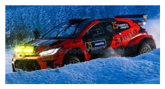 Modelauto 1:43 | Spark S6871 | Toyota Yaris GR Rally2 | Red Grey Team 2024 #25 - G.Linnam&auml;e - J.Morgan