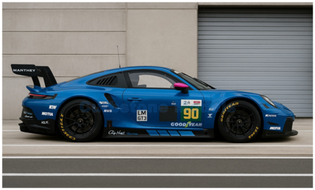 Modelauto 1:43 | Spark 25LM90 | Porsche 911 GT3 R (992) LMGT3 | Manthey 2025 #90 - L.Hartog  - K.Bachler - A.Au