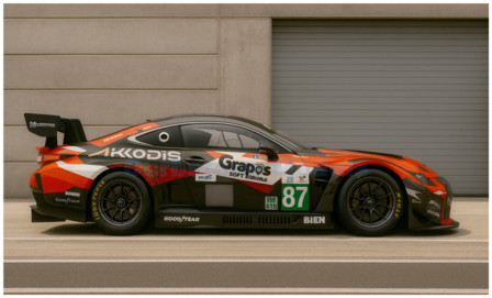 Modelauto 1:43 | Spark 25LM87 | Lexus Lexus RC F LMGT3 | Akkodis ASP Team 2025 #87 - J.L&oacute;pez - C.Schmid - R.Umbrarescu 