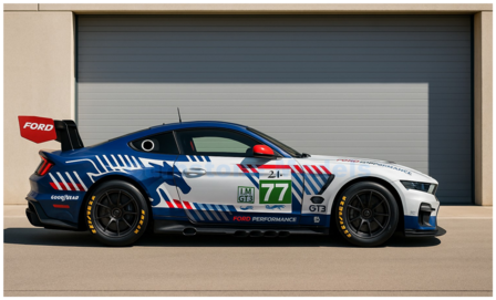 Modelauto 1:43 | Spark 25LM77 | Ford Mustang LMGT3 | Proton Competition 2025 #77 - B.Barker - B.Tuck  - B.Sousa
