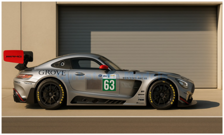 Modelauto 1:43 | Spark 28LM63 | Mercedes AMG Evo LMGT3 | Iron Lynx 2025 #63 - B.Grove - S.Grove - L.Stolz