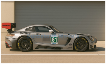 Modelauto 1:43 | Spark 25LM61 | Mercedes AMG Evo LMGT3 | Iron Lynx 2025 #61 - L.Hodenius - M.Berry  - M.Martin