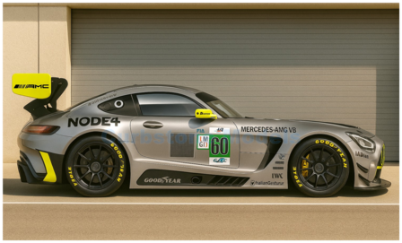 Modelauto 1:43 | Spark 25LM60 | Mercedes AMG Evo LMGT3 | Iron Lynx 2025 #60 - F.Rueda - A.Gilbert Scott - L.Hanafin 