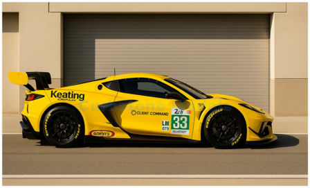 Modelauto 1:43 | Spark 25LM33 | Chevrolet Corvette Z06 LMGT3 R | TF Sport 2025 #33 - D.Juncadella - J.Edgar - B.Keating