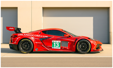 Modelauto 1:43 | Spark 25LM13 | Chevrolet Corvette Z06 LMGT3 R | TF Sport 2025 #13 - O.Fidani  - L.Kern - M.Bell