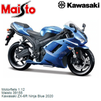 Motorfiets 1:12 | Maisto 39155 | Kawasaki ZX-6R Ninja Blue 2020