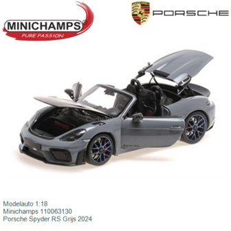 Modelauto 1:18 | Minichamps 110063130 | Porsche Spyder RS Grijs 2024