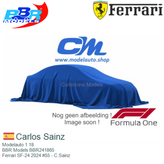 Modelauto 1:18 | BBR Models BBR241865 | Ferrari SF-24 2024 #55 - C.Sainz