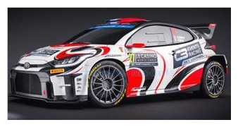Modelauto 1:43 | Spark S6862 | Toyota Yaris GR Rally2 | Burton Racing 2024 #27 - S.Lefebvre - A.Malfoy