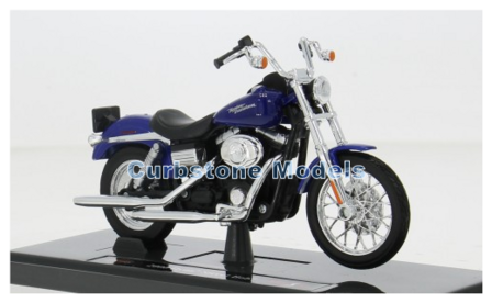 Motorfiets 1:18 | Maisto 20-23103 | Harley Davidson FXDBI Dyna Street Bob Blue 2006