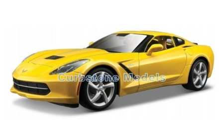 Modelauto 1:18 | Maisto 31182YELLOW | Chevrolet Corvette Stingray C7 Yellow 2014