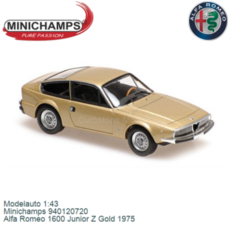Modelauto 1:43 | Minichamps 940120720 | Alfa Romeo 1600 Junior Z Gold 1975