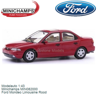 Modelauto 1:43 | Minichamps MIN082000 | Ford Mondeo Limousine Rood