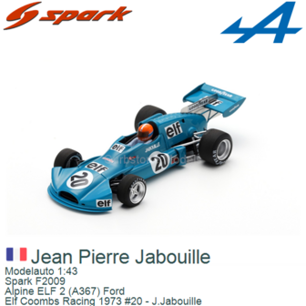 Modelauto 1:43 | Spark F2009 | Alpine ELF 2 (A367) Ford | Elf Coombs Racing 1973 #20 - J.Jabouille