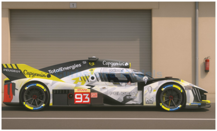 Modelauto 1:43 | Spark S9267 | Peugeot TotalEnergies 9x8 Hybrid Hypercar 2025 #93 - M.Jensen - J.Verge - P.di Resta